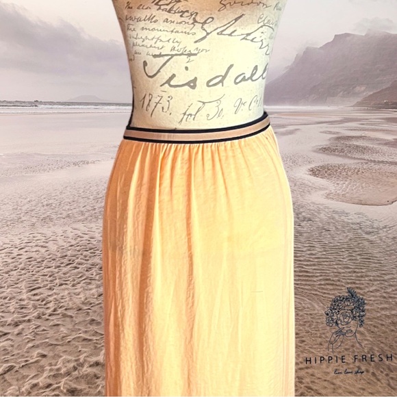 Zara Woman Long Pleated Peach Maxi  Skirt M - Picture 4 of 7